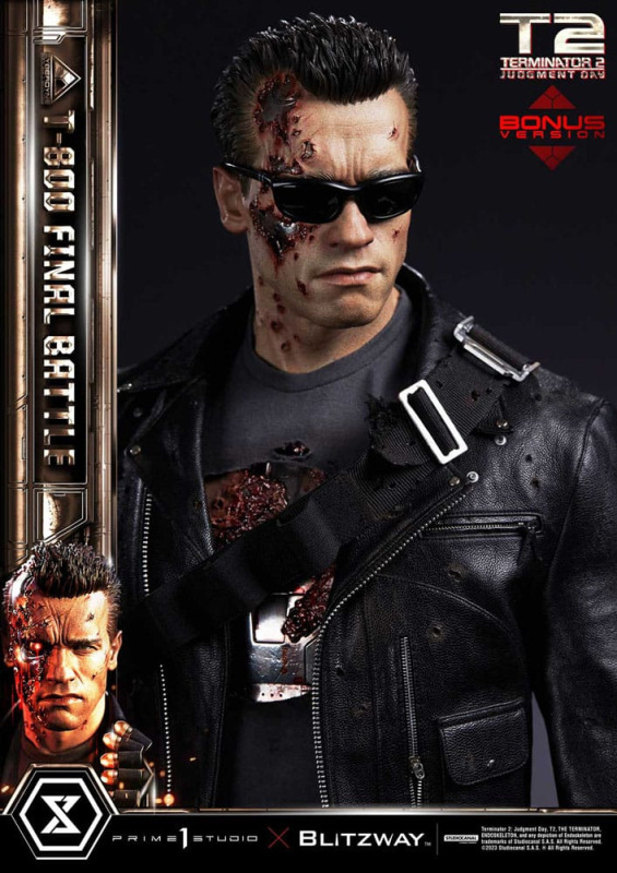 Terminator 2 Museum Masterline Series Statue 1/3 T-800 Final Battle Deluxe Bonus Version 75 cm 3
