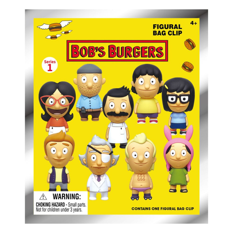 Bob's Burgers 3D Foam Bag Clips Series 1 Display (24) 1