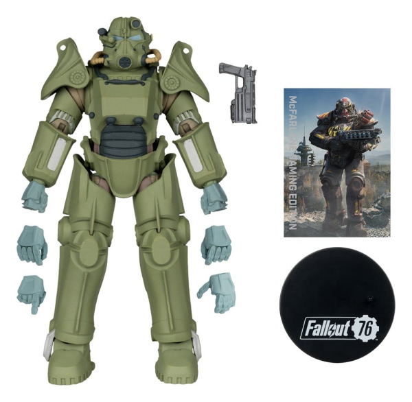 Fallout 76 Gaming Edition Action Figure T-45 Military Armor (Red Platinum Edition) 20 cm 1