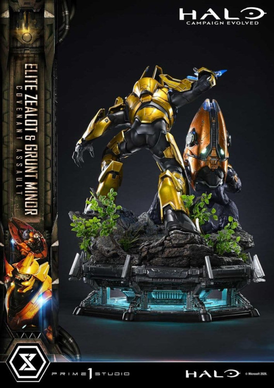 Halo: Campaign Evolved Ultimate Premium Masterline Series Statue 1/4 Elite Zealot & Grunt Minor: Cov 14