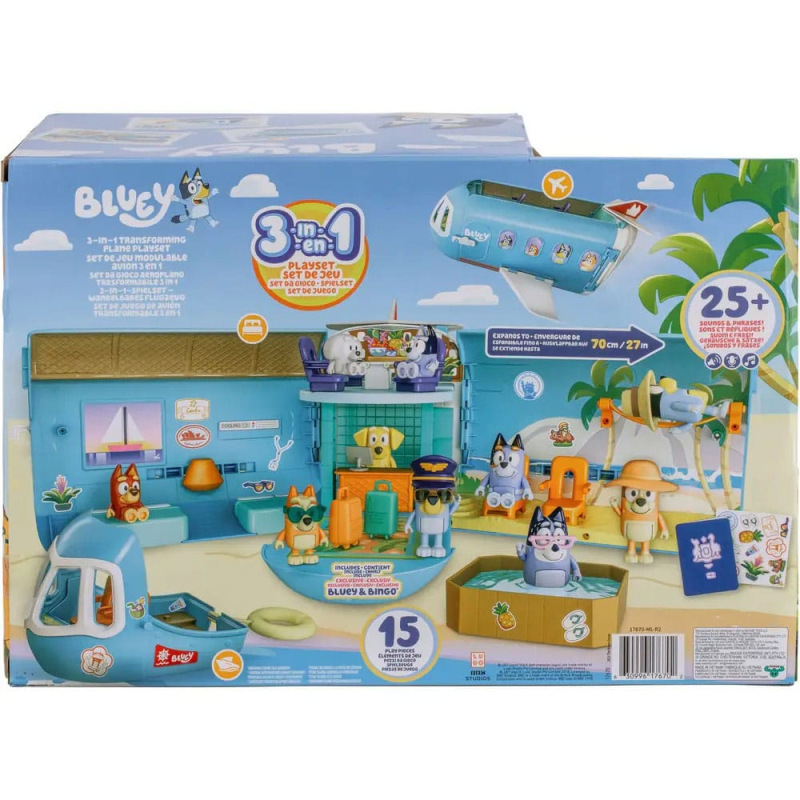 Bluey Mini Figure Playset Bluey Holiday 3in1 Set 12