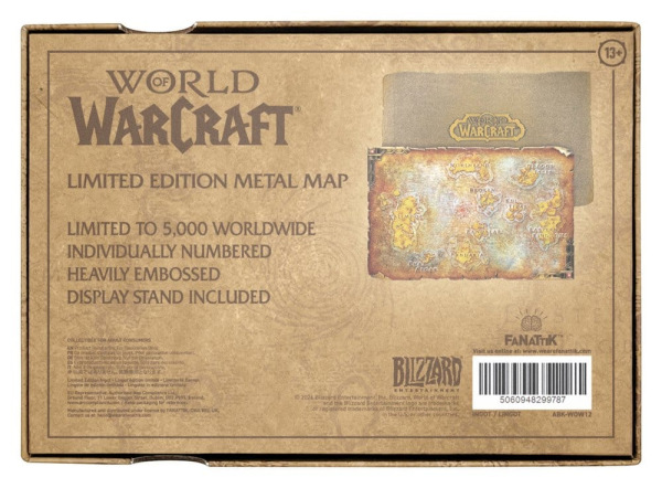 World of Warcraft Replica Metal Map of Azeroth Limited Edition 12 x 18 cm 4