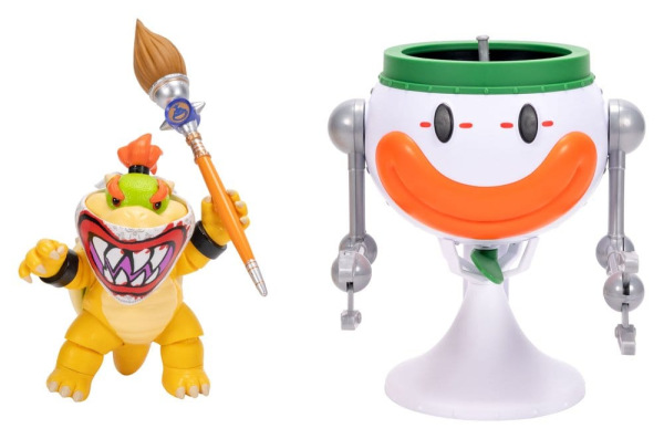 The Super Mario Galaxy Movie Action Figure Bowser Jr. with Clown Car 13 cm 2