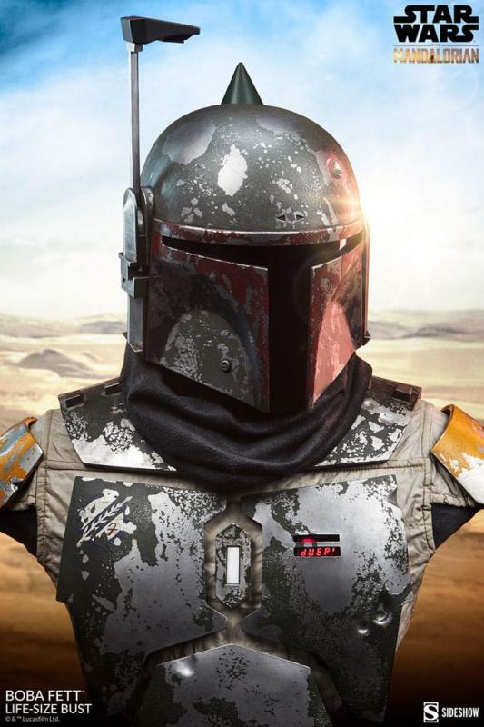 Star Wars The Mandalorian: Boba Fett 81 cm Life-Size Bust - Sideshow Collectibles