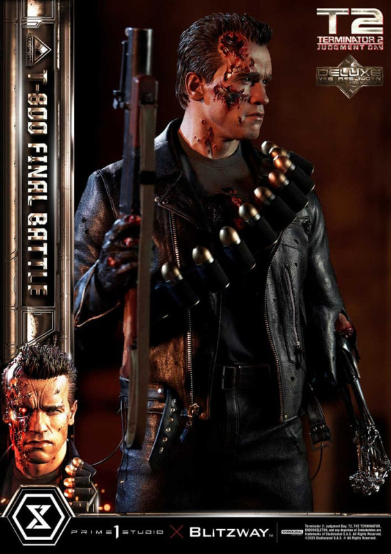 Terminator 2 Museum Masterline Series Statue 1/3 T-800 Final Battle Deluxe Bonus Version 75 cm 12