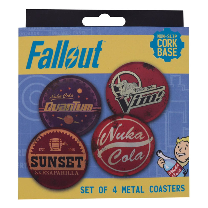 Fallout Coaster 4-Pack Metal Drinks 4