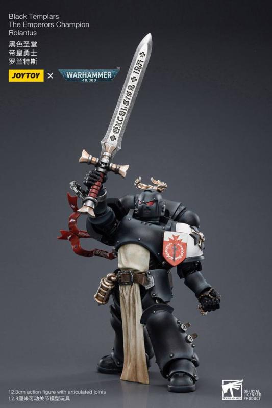 Warhammer 40k Action Figure 1/18 Black Templars The Emperors Champion Rolantus 12 cm