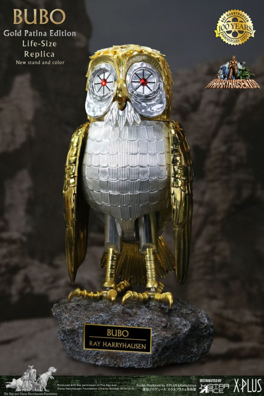 Clash of the Titans Statue Ray Harryhausens Bubo Gold Patina Edition Deluxe Ver. 34 cm 1