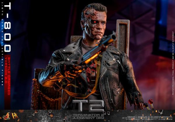 Terminator 2 Movie Masterpiece Action Figure 1/6 T-800 Battle Damaged Version 2.0 32 cm