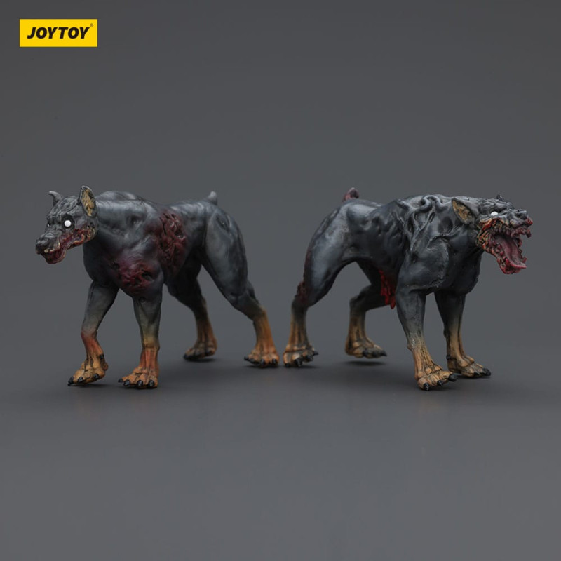 Zombie Dark Source Action Figures 2-Pack Police Dogs 8 cm 3