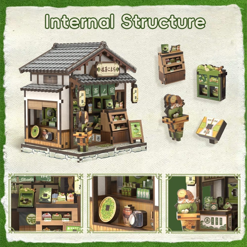 Miniature House Model Kit Kyoto Matcha Cottage 11 x 9 cm 1