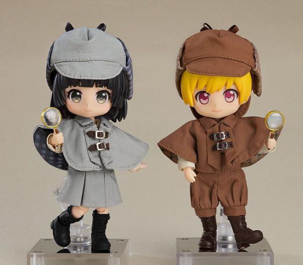 Original Character Parts for Nendoroid Doll Figures Outfit Set Detective - Girl (Gray)