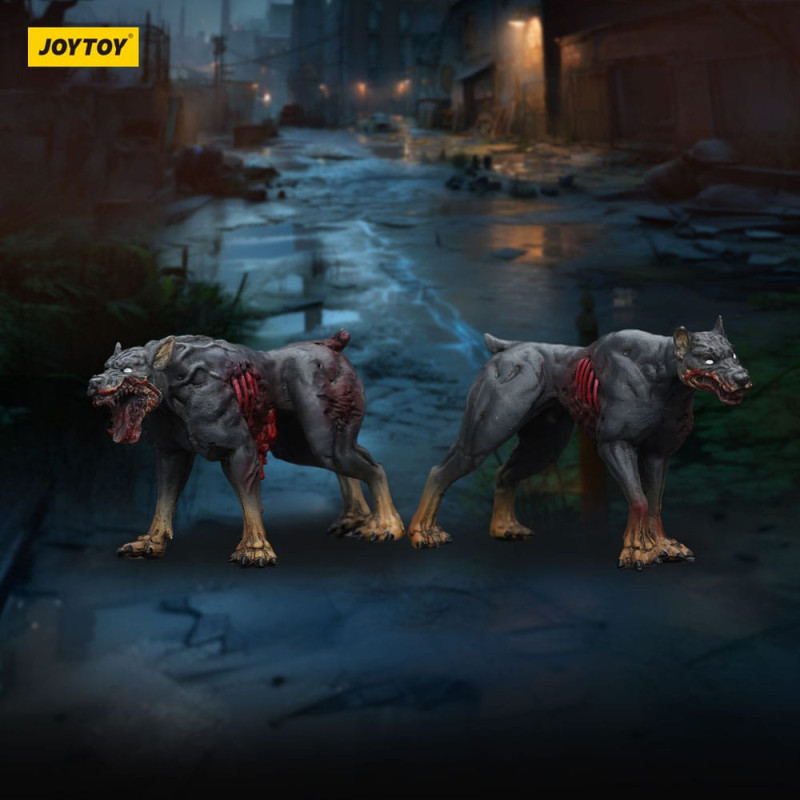 Zombie Dark Source Action Figures 2-Pack Police Dogs 8 cm 8