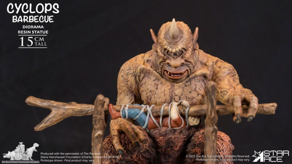 Ray Harryhausen Diorama 1/8 Cyclops Barbecue Scene 17 cm 7