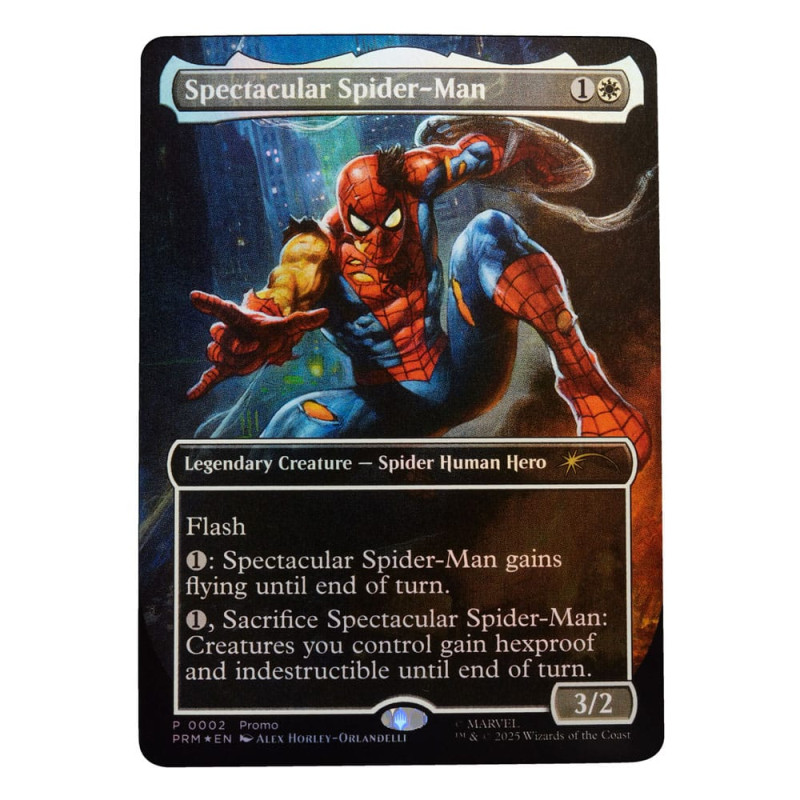 Marvel Legends Magic: The Gathering Action Figure Battle-Damaged Spider-Man (plus Exclusive Foil Car 9