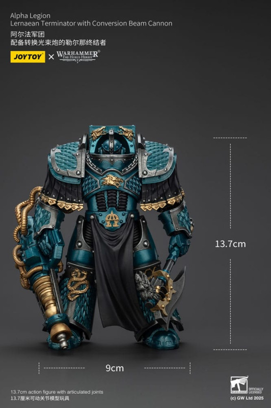 Warhammer The Horus Heresy Action Figure Alpha Legion Lernaean Terminator with Conversion Beam Canno 9