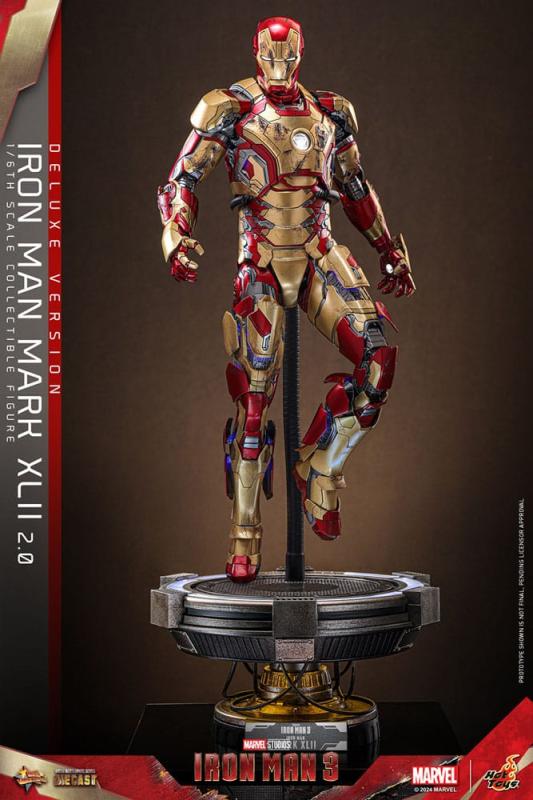 Iron Man 3 Movie Masterpiece Diecast Action Figure 1/6 Iron Man Mark XLII (2.0) Deluxe 32 cm