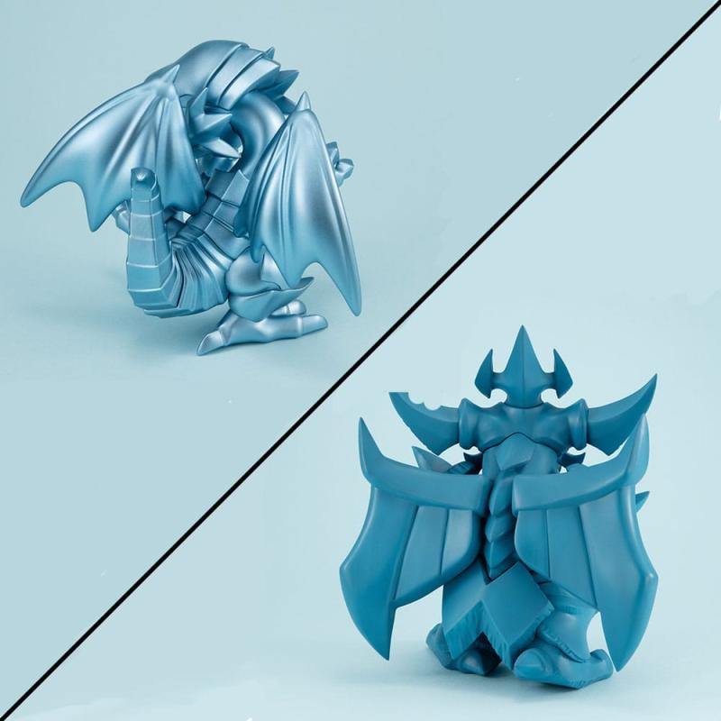 Yu-Gi-Oh! Duel Monsters Megatoon PVC Statue Blue Eyes White Dragon & Obelisk the Tormentor (with gif