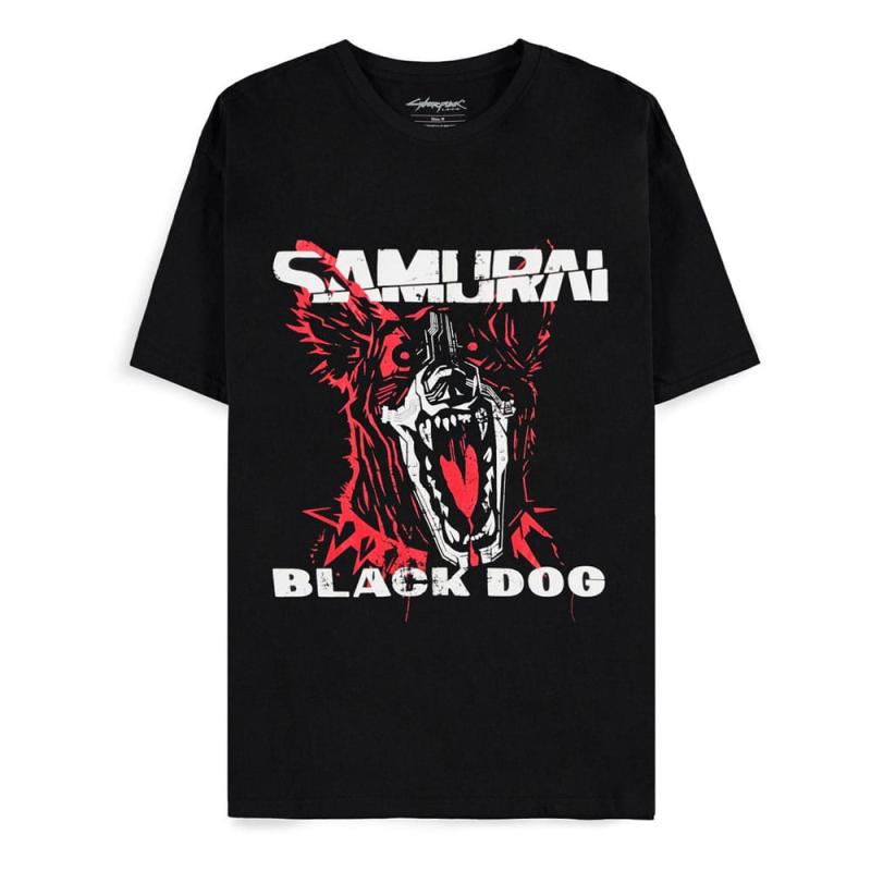 Cyberpunk 2077 T-Shirt Black Dog Samurai Album Art
