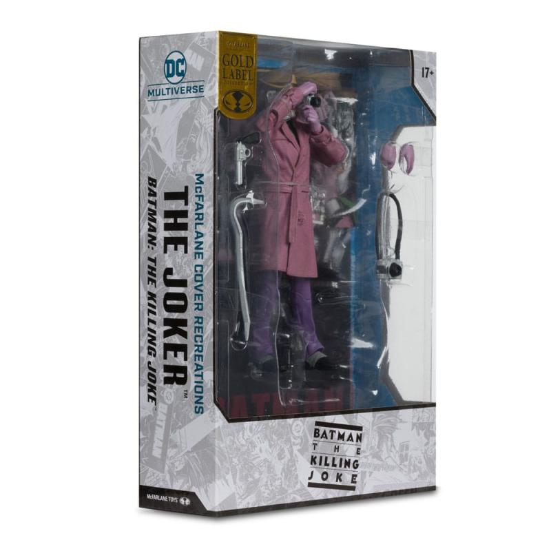 DC Multiverse McFarlane Cover Recreations Action Figure The Joker (Batman: The Killing Joke) (Gold L 8