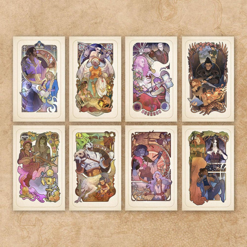 Critical Role Art Print 10th Anniversary Art Nouveau Illustrations 46 x 28 cm - unframed (Set of 8) 1