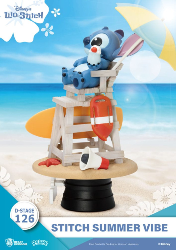 Disney D-Stage PVC Diorama Stitch Summer Vibe 16 cm 6