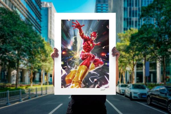 DC Comics Art Print The Flash 46 x 61 cm - unframed 1