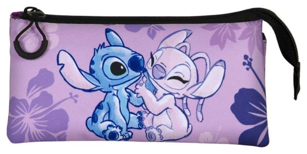 Lilo & Stitch FAN Triple Pencil case 2.0 Stitch & Angel Lilac 1