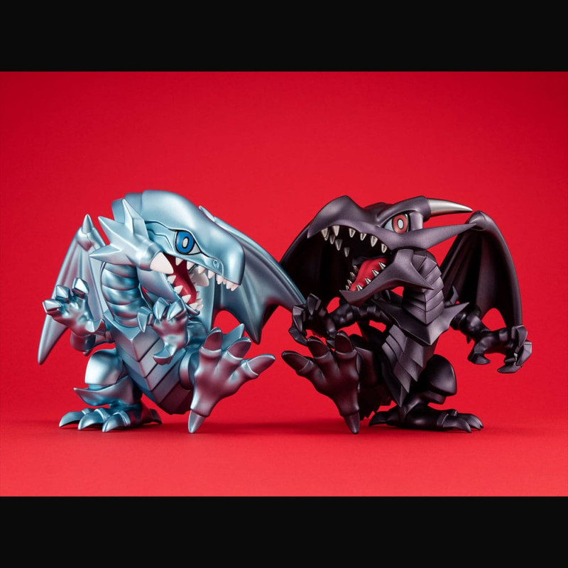 Yu-Gi-Oh! Duel Monsters Megatoon PVC Statue Red Eyes Black Dragon & The Winged Dragon of Ra 13 cm (w 4
