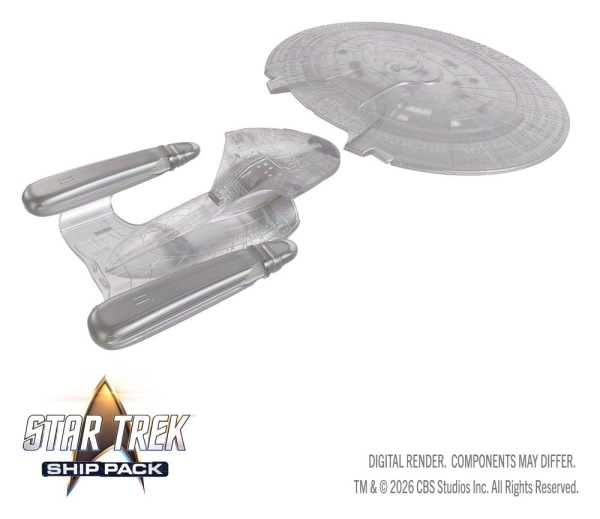 Star Trek Ship Pack Boxed prepainted Miniatures U.S.S. Enterprise - 60th Anniversary Edition 22 cm 6