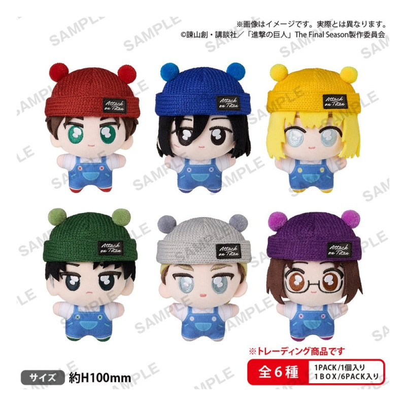 Attack on Titan tekutomo Plush Keychains Blind Box Display (6) 3