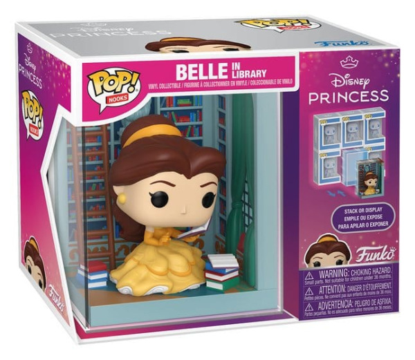 Beauty and the Beast POP! Nooks Vinyl Diorama Belle in Library 16 cm 1