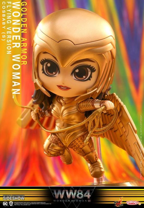 Wonder Woman 1984 Cosbaby (S) Mini Figure Golden Armor Wonder Woman (Flying Version) 10 cm