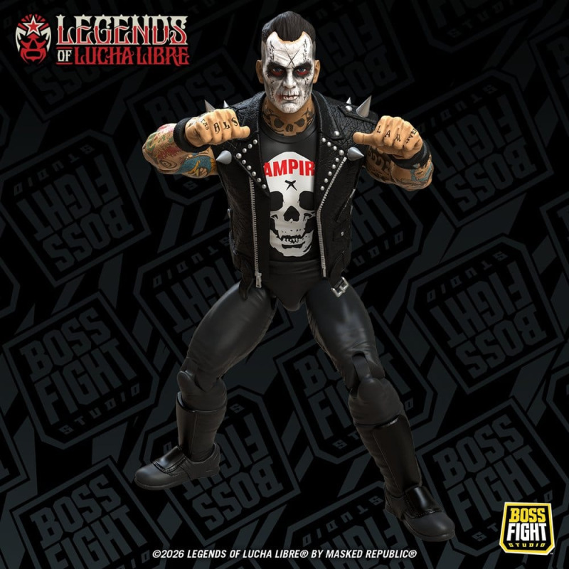 Legends of Lucha Libre Fanaticos Action Figure Vampiro Coffin Box Resurrected 15 cm 1