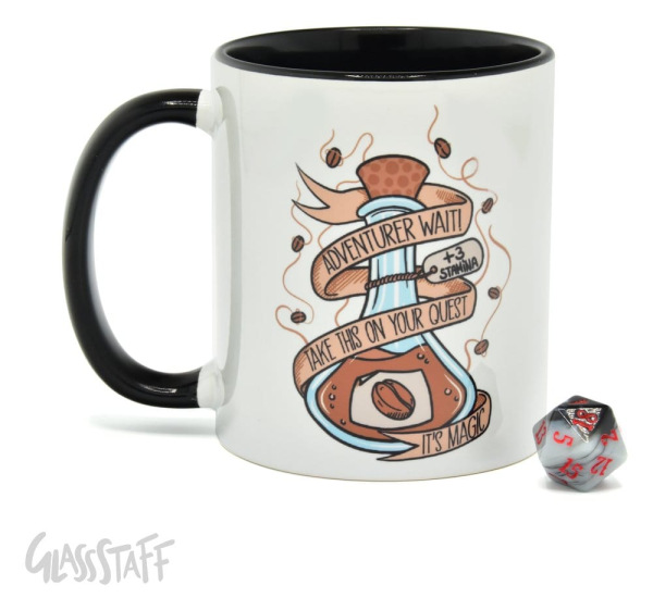 Glassstaff Gift Set Mug & Dice D20 Coffee Potion 3