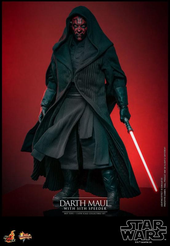 Star Wars Episode I Movie Masterpiece Action Figure 1/6 Darth Maul with Sith Speeder 29 cm