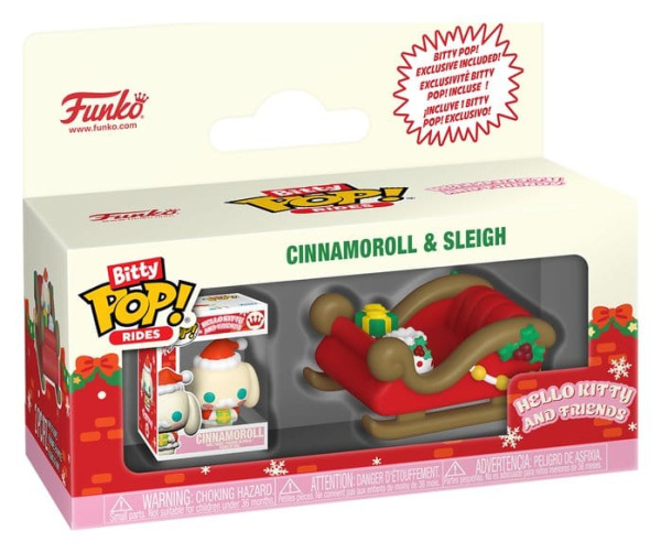 Hello Kitty Bitty POP! Rides Vinyl Figure Holiday- Sleigh with CMRL 2 cm 1