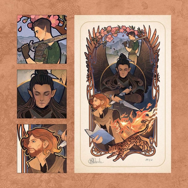Critical Role Art Print 10th Anniversary Art Nouveau Illustrations 46 x 28 cm - unframed (Set of 8) 6