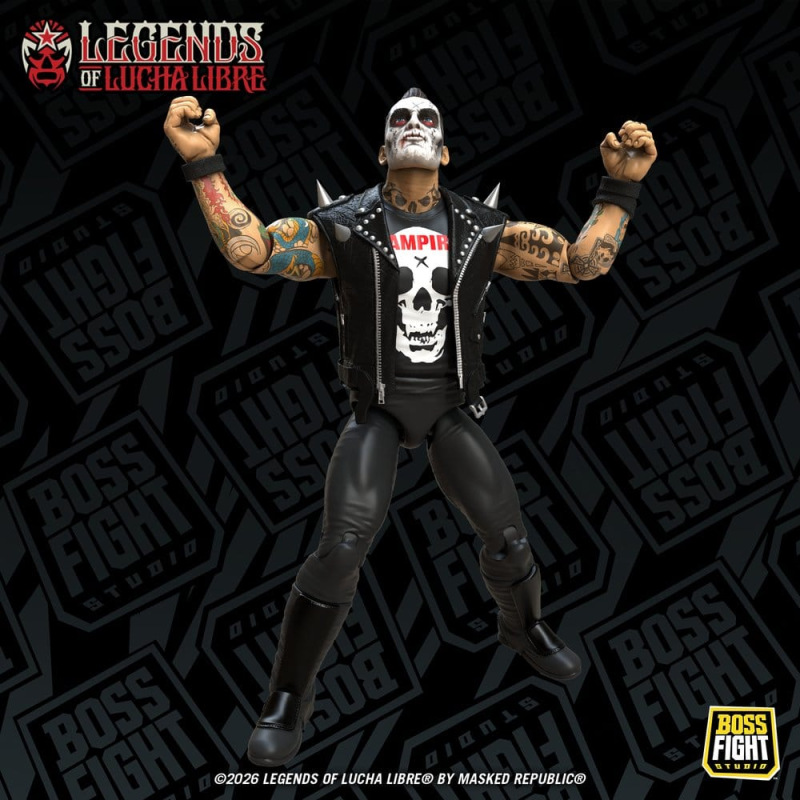 Legends of Lucha Libre Fanaticos Action Figure Vampiro Coffin Box Resurrected 15 cm 3