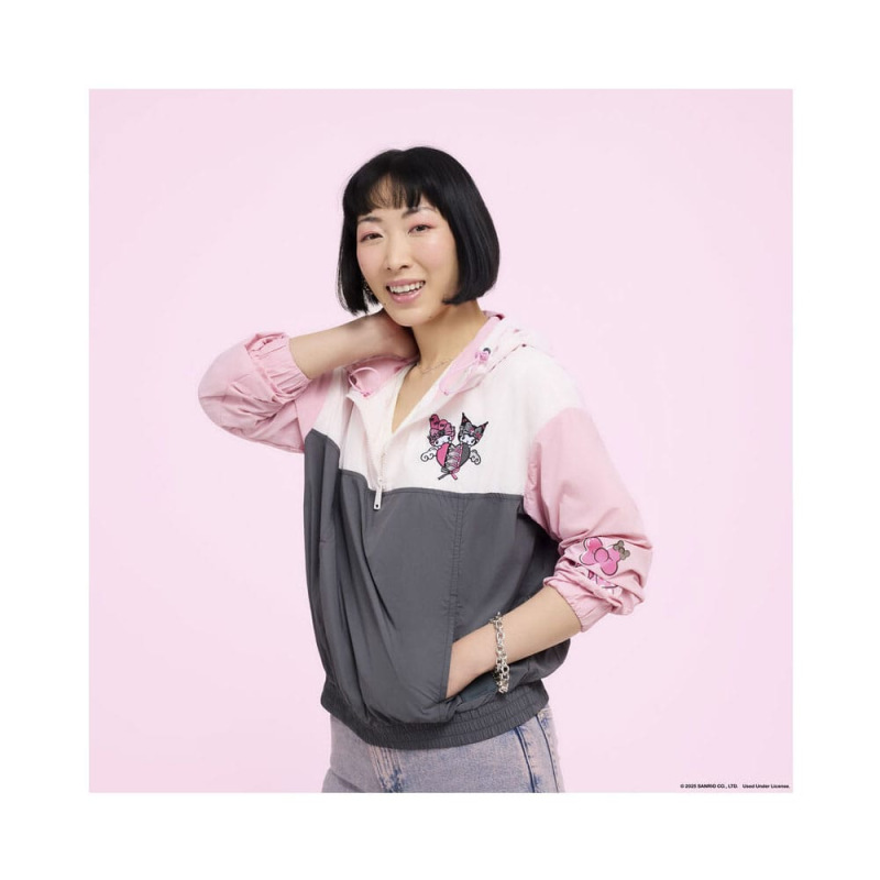 Sanrio by Loungefly Windbreaker Jacket My Melody and Kuromi Size L 2