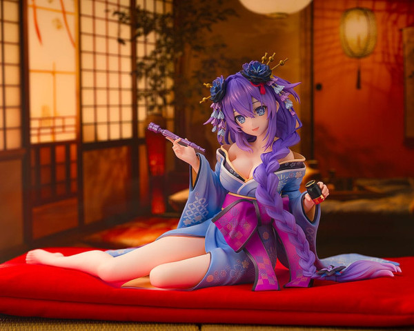 Neptunia x Senran Kagura Statue 1/7 Purple Heart Kimono Ver. 13 cm 9