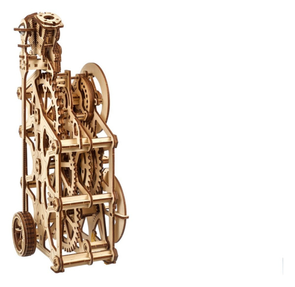 Ugears 3D Wooden Puzzle Engine Clock 13