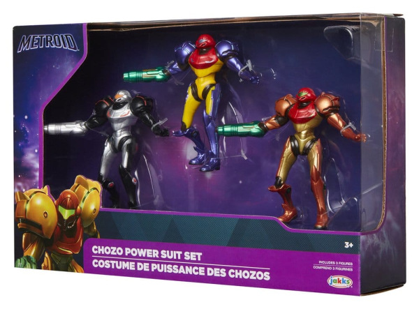 World of Nintendo Metroid Mini Figure 3-Pack Chozo Power Suits 6 cm 6