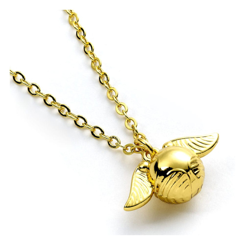 Harry Potter Necklace Golden Snitch Charm (Golden Tone) 1