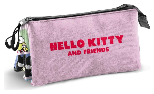 Sanrio Triple Pencil case Hello Kitty Panels Multicolour 1