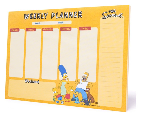 The Simpsons Weekly Planner A4 1