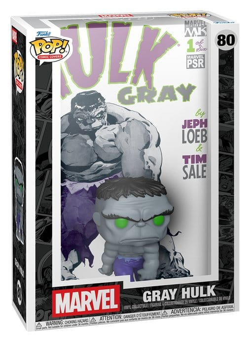 Marvel POP! Comic Covers Vinyl Figure Gray Hulk 9 cm 1