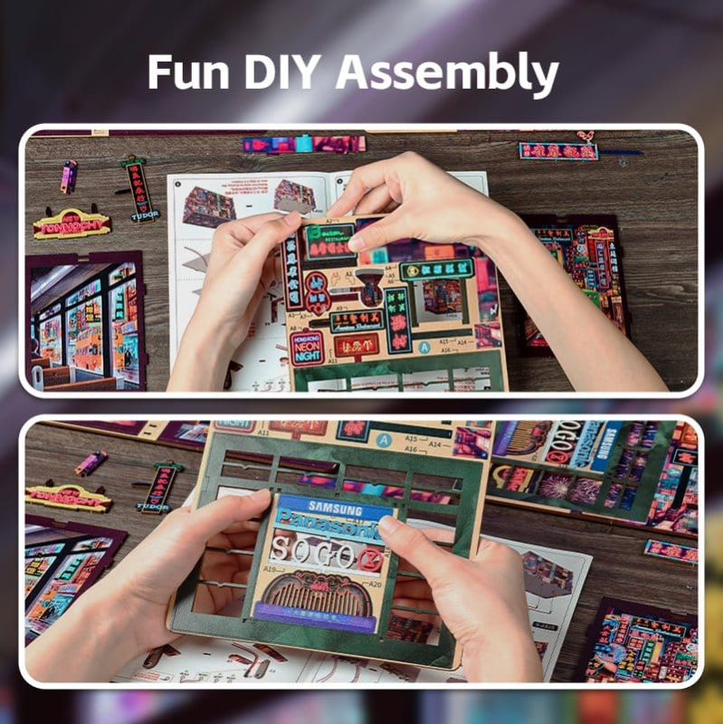 Book Nook Hong Kong Neon Light 13 x 17 cm 8