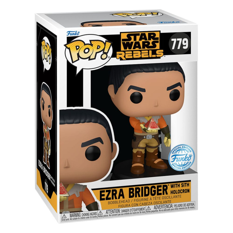 Star Wars Rebels POP! Vinyl Bobble-Head Figure Ezra Bridger with Sith Holocron *Exclusive Version* 9 1