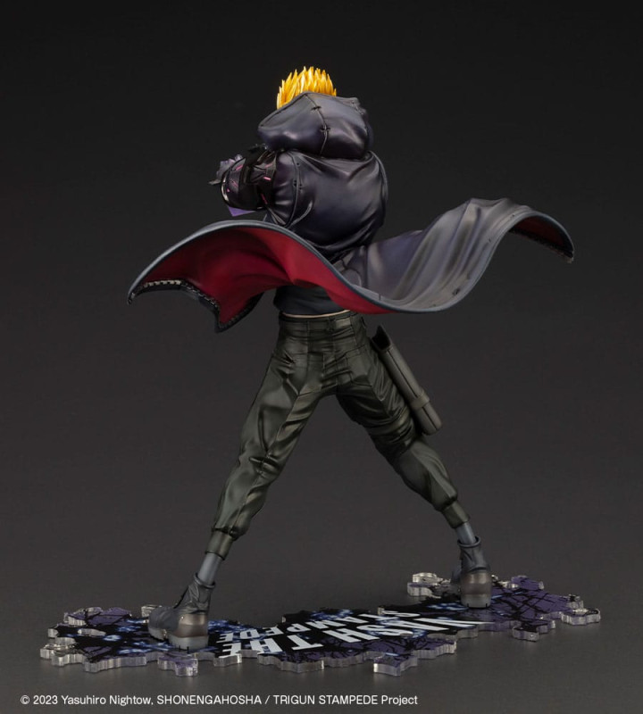 Trigun Stampede ARTFXJ Statue 1/8 Vash the Stampede The Gunman in Black Ver. 22 cm 3